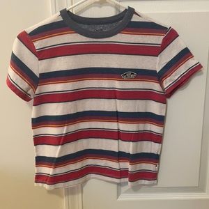 Girls Vans striped tee shirt small